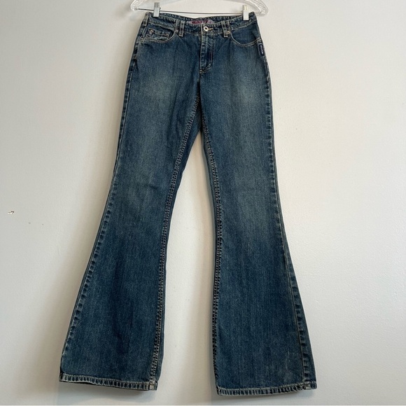 Silver Jeans Western Glove Works Womens 27 Blue Flare Leg Vintage Medium Wash - Picture 1 of 12